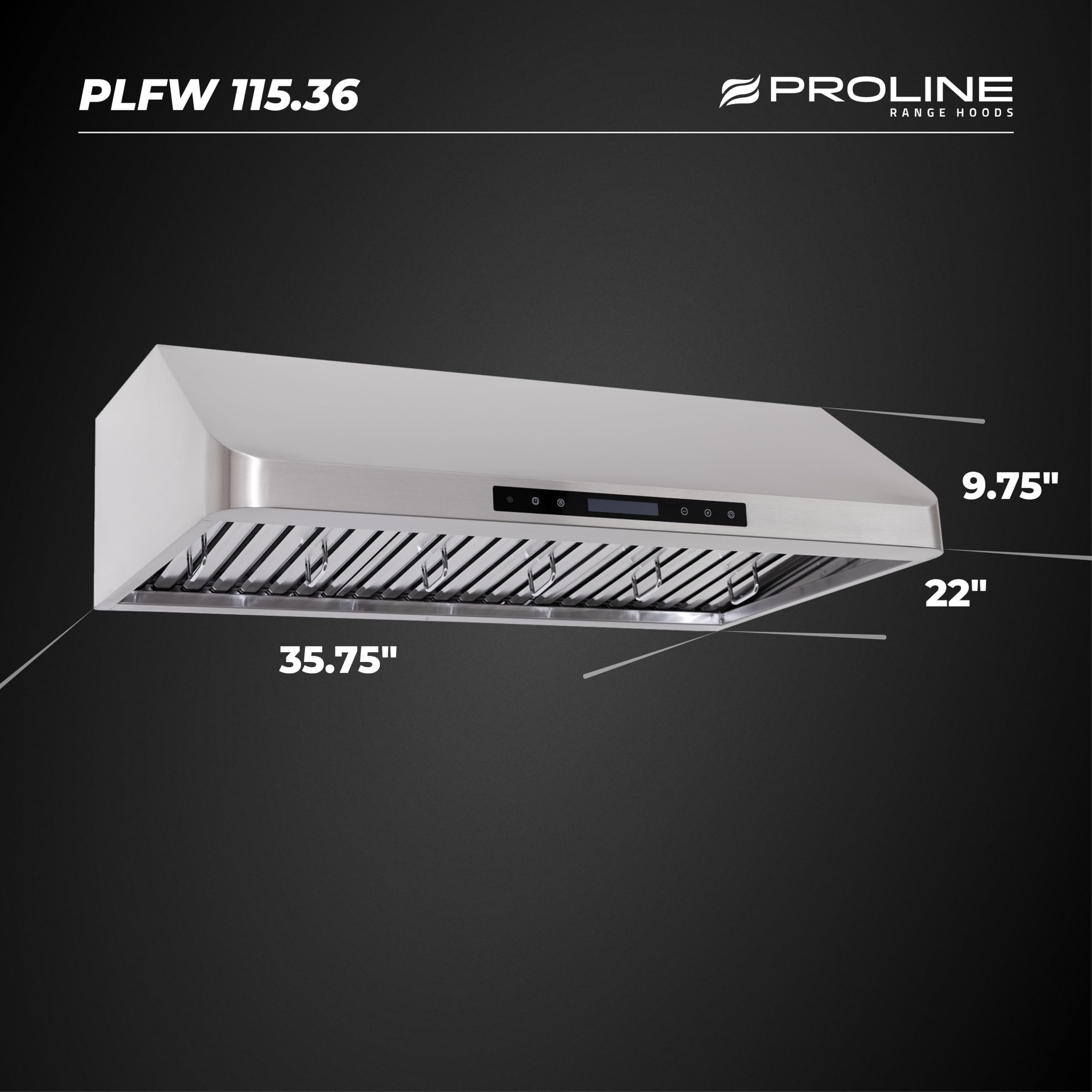 Amazon.com: PROLINE 36-Inch Under Cabinet Range Hood, Ducted, 900